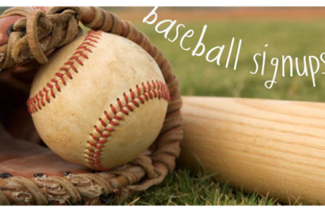 Sign up for Youth Baseball, Softball and T-Ball