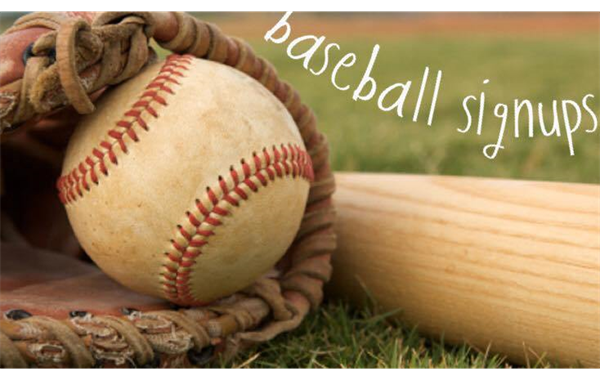 Sign up for Youth Baseball, Softball and T-Ball