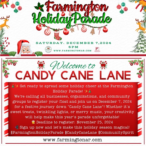 Farmington Christmas Parade Saturday, December 7th 