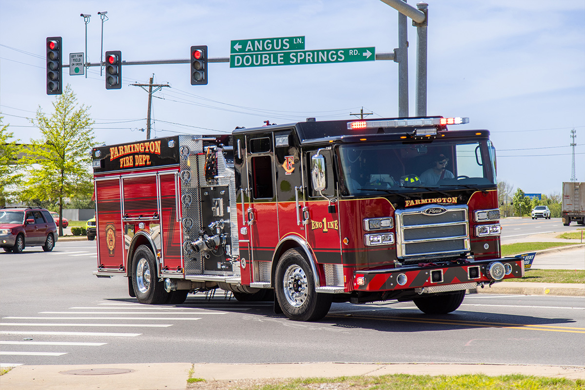 Farmington Fire Department, Fire engine on road