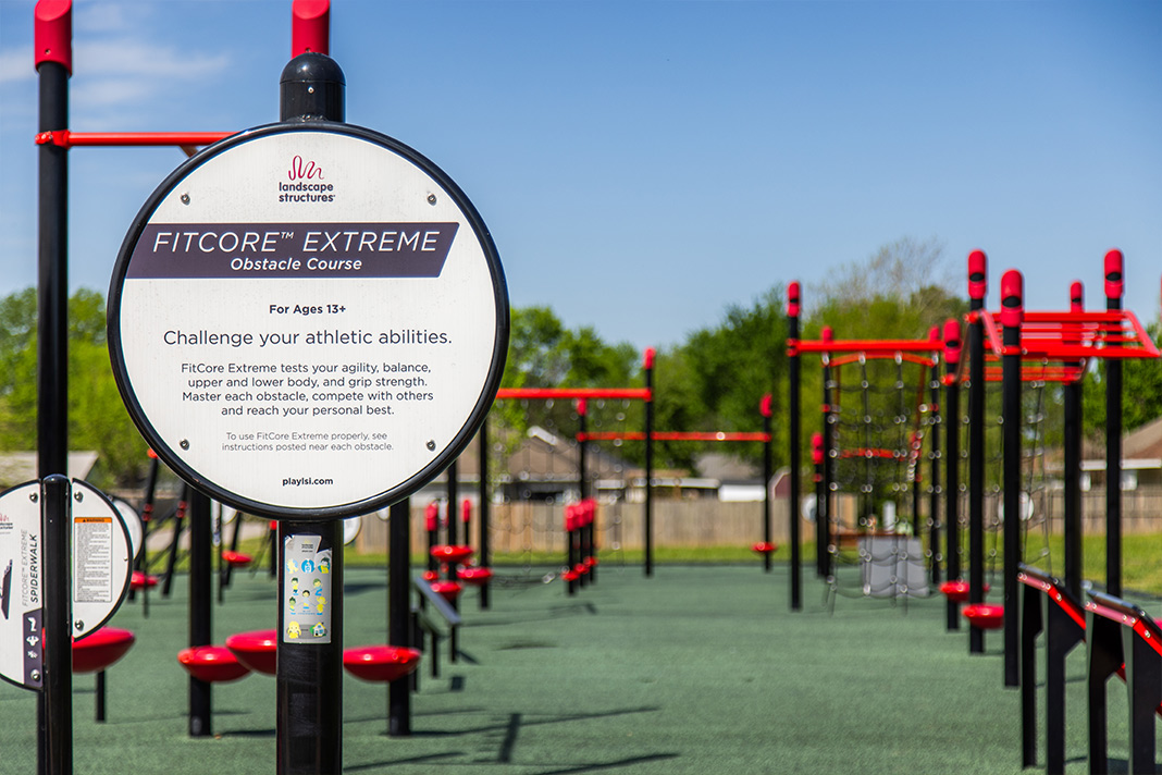 Workout Fitcore Extreme court in Farmington park for athletic development