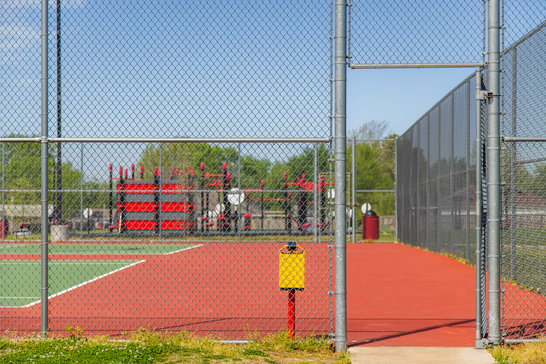  Farmington sports complex featuring entrance to the red tennis court