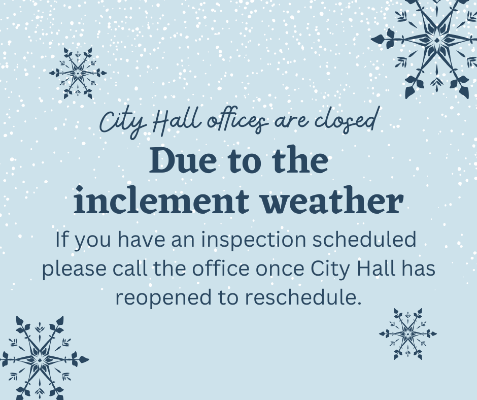 City Hall Closed for Inclement Weather