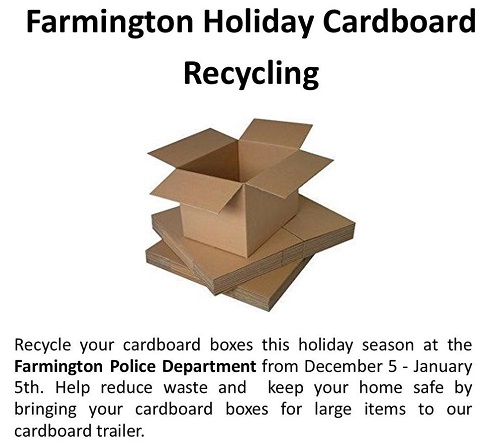 Farmington Holiday Cardboard Recycling